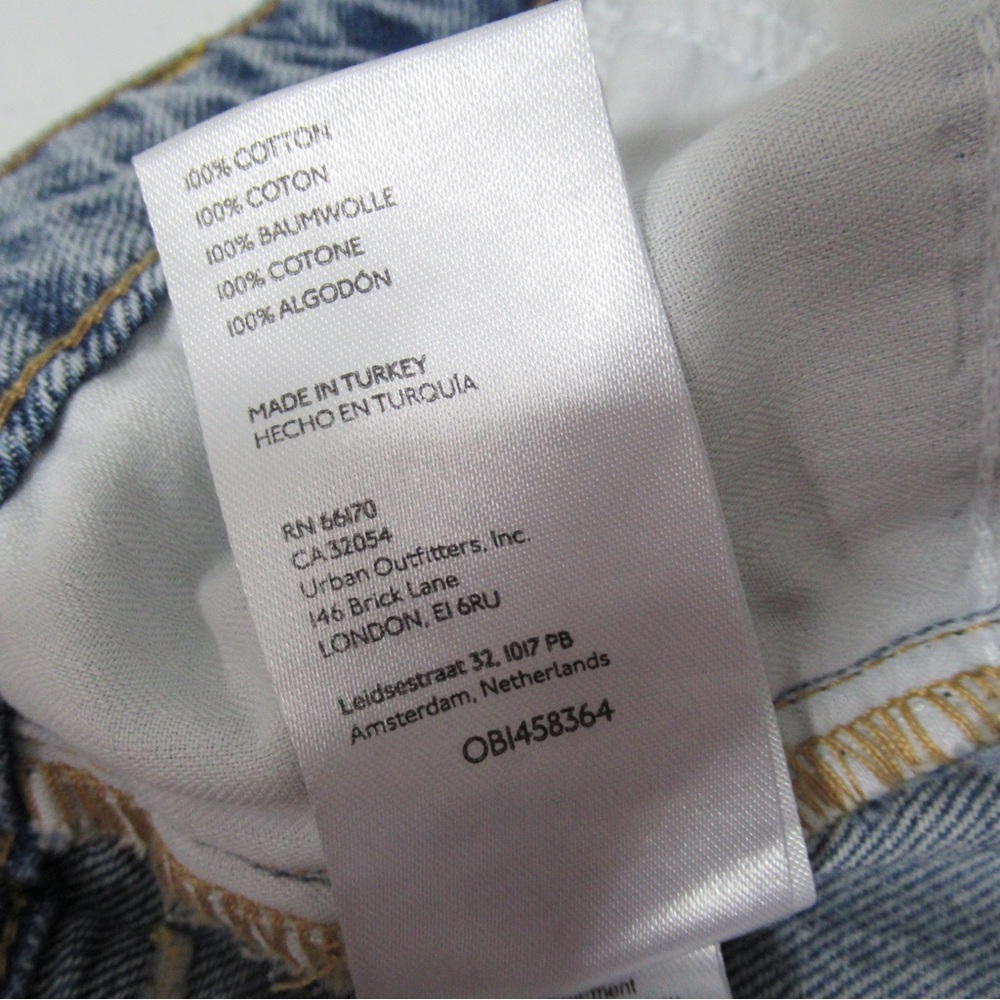 Free People We The Free Frayed Denim Mini Skirt Size 12 - Picture 9 of 12